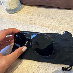 Chanel Aviator Sunglasses Black